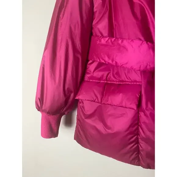 KATE SPADE COAT PINK PUFFER WINTER PREPPY FEMININE COQUETTE WINTER BELTED TIE - Picture 5 of 13